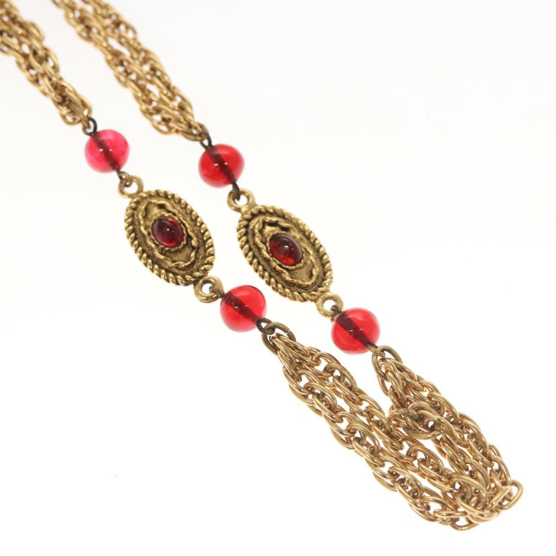 【日本直送】香奈兒 COCO 標誌項鍊，金色金屬材質，CC 標誌，正品 BA1373SAM-2