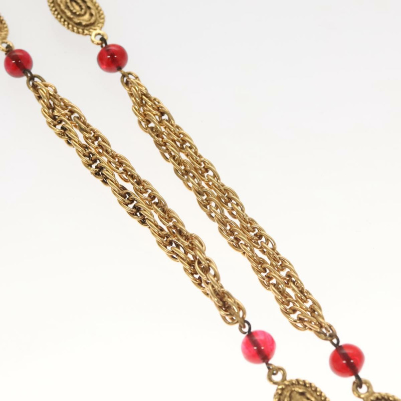 【日本直送】香奈兒 COCO 標誌項鍊，金色金屬材質，CC 標誌，正品 BA1373SAM-3