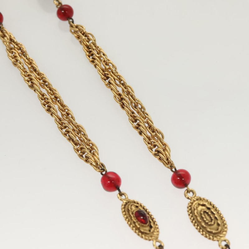 【日本直送】香奈兒 COCO 標誌項鍊，金色金屬材質，CC 標誌，正品 BA1373SAM-4