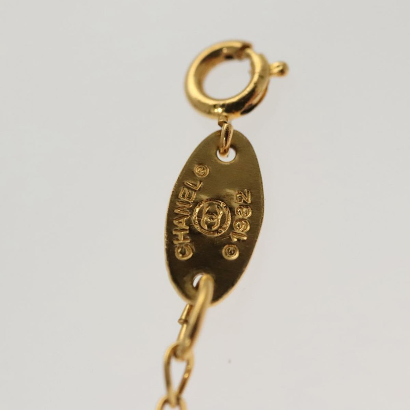 【日本直送】香奈兒 COCO 標誌項鍊，金色金屬材質，CC 標誌，正品 BA1373SAM-8