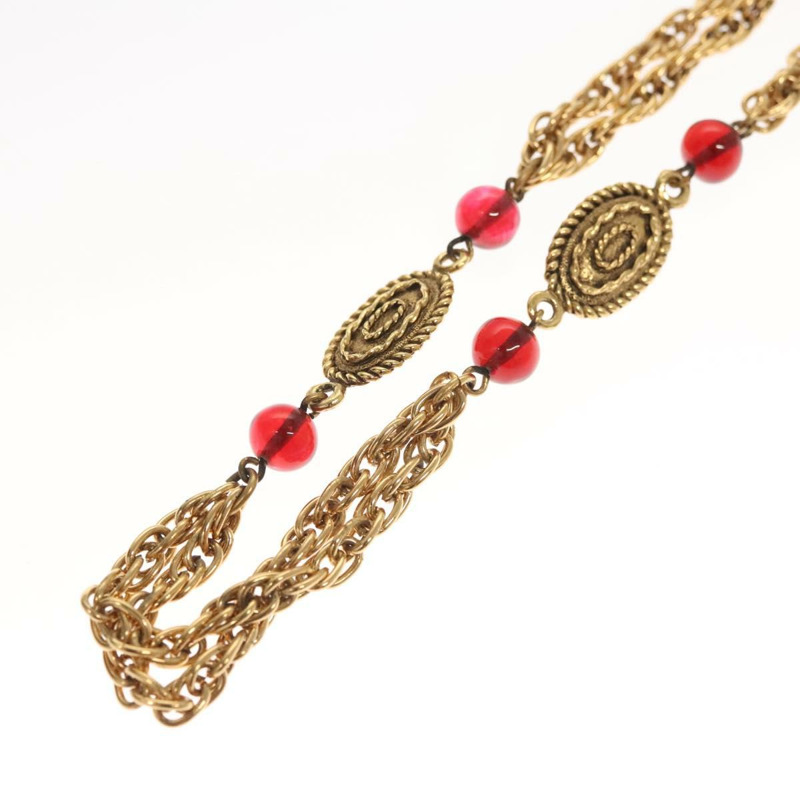 【日本直送】香奈兒 COCO 標誌項鍊，金色金屬材質，CC 標誌，正品 BA1373SAM-13