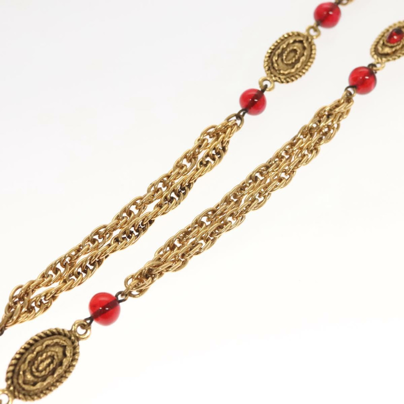 【日本直送】香奈兒 COCO 標誌項鍊，金色金屬材質，CC 標誌，正品 BA1373SAM-14