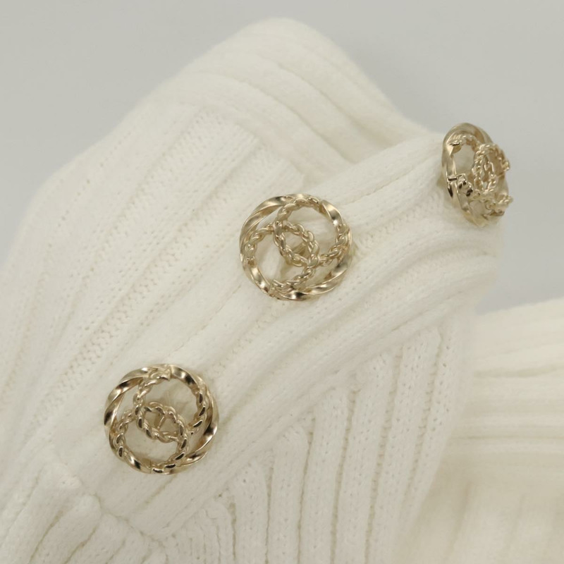 【日本直送】香奈兒 (CHANEL) 白色針織衫，CC 標誌，貨號 BA1351M-4