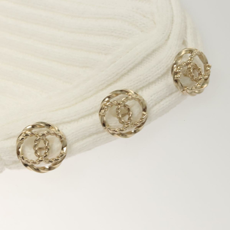 【日本直送】香奈兒 (CHANEL) 白色針織衫，CC 標誌，貨號 BA1351M-5