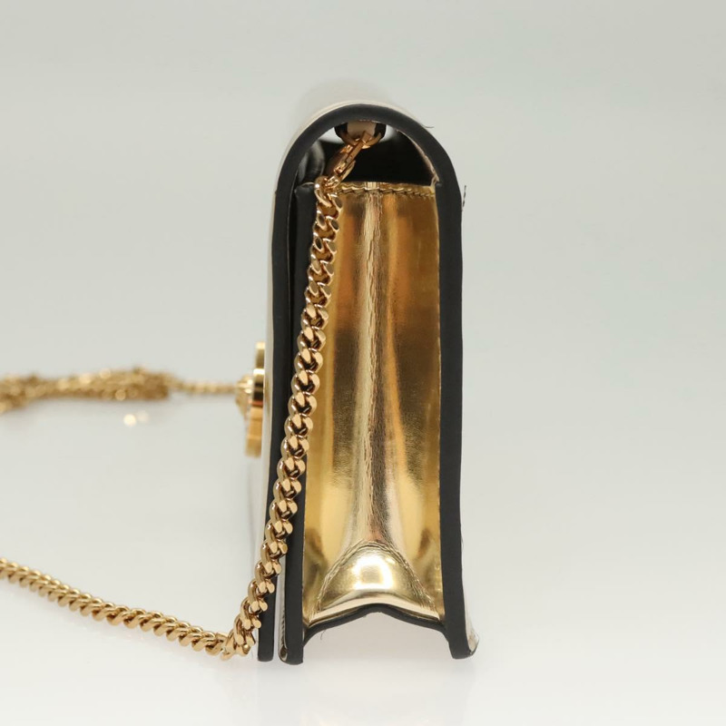【日本直送】范思哲 (VERSACE) 鏈條單肩包 漆皮 金色 正品 BA1306M-2