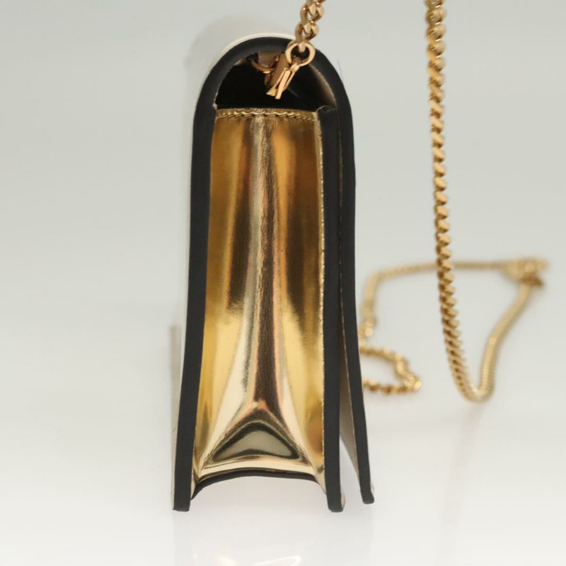 【日本直送】范思哲 (VERSACE) 鏈條單肩包 漆皮 金色 正品 BA1306M-3