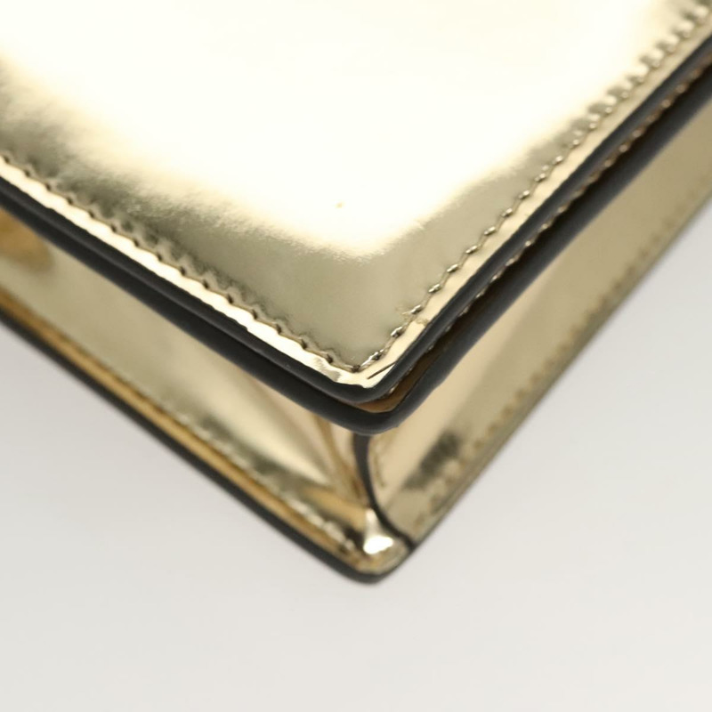 【日本直送】范思哲 (VERSACE) 鏈條單肩包 漆皮 金色 正品 BA1306M-8