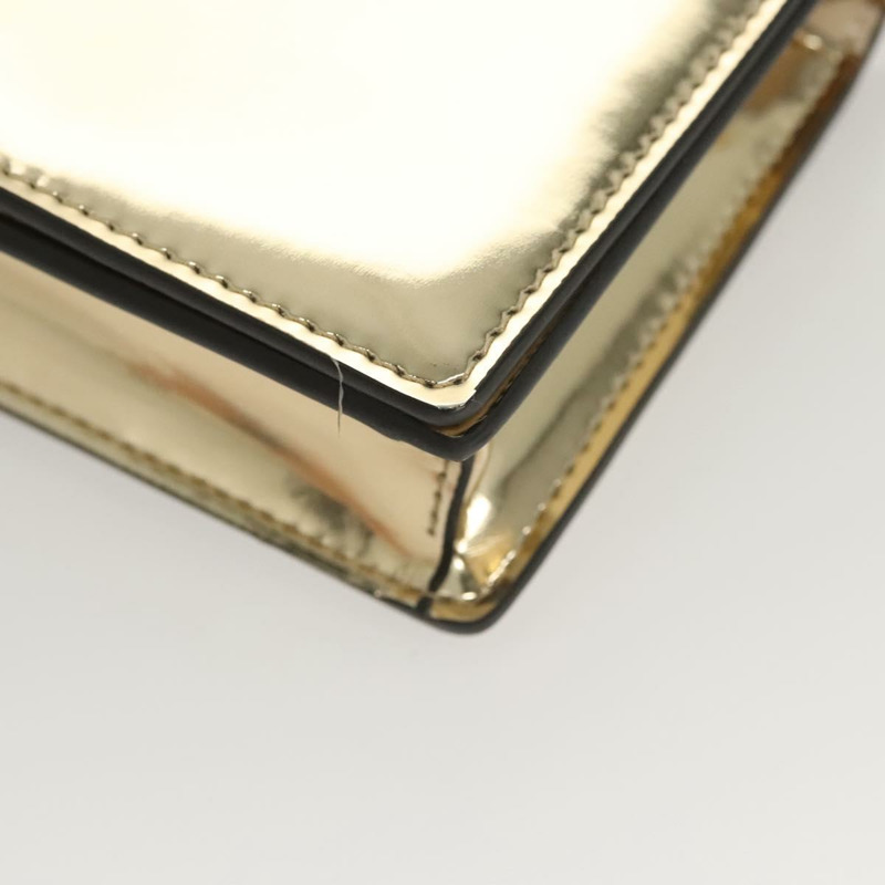 【日本直送】范思哲 (VERSACE) 鏈條單肩包 漆皮 金色 正品 BA1306M-13