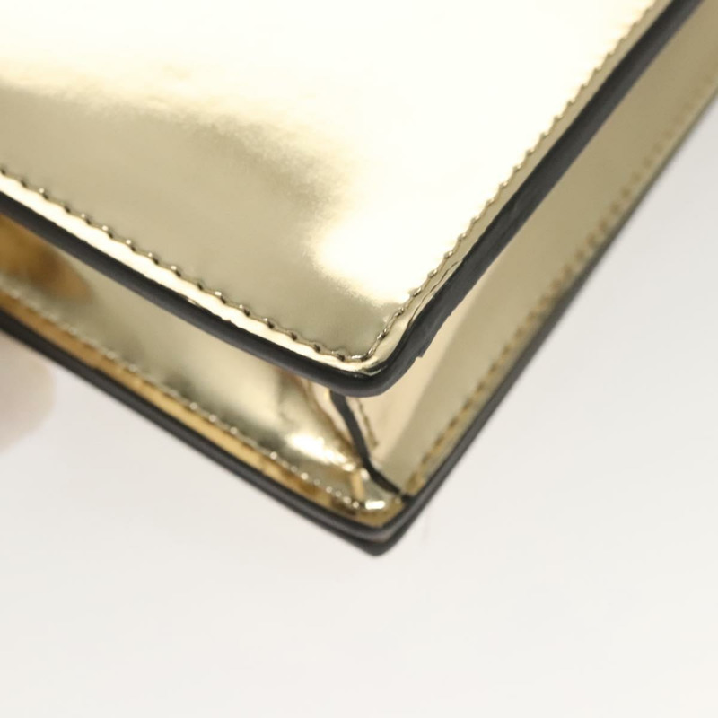 【日本直送】范思哲 (VERSACE) 鏈條單肩包 漆皮 金色 正品 BA1306M-14