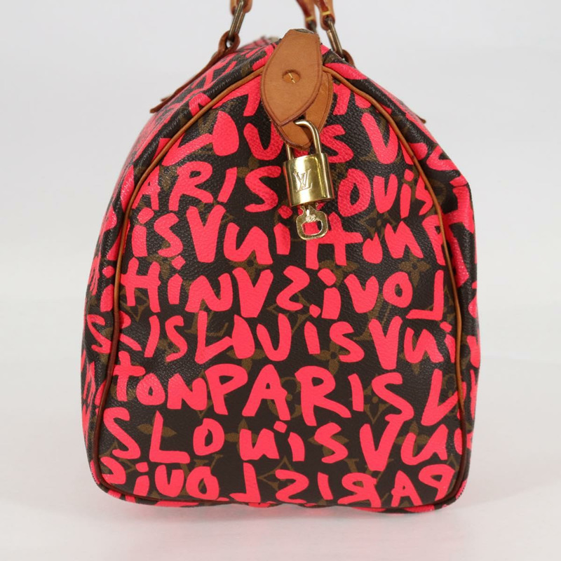 【日本直送】路易威登 Monogram Graffiti Speedy 30 手袋 橙色 M93705 LV 正品 116267M-2