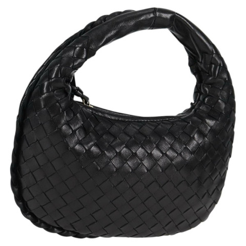 BOTTEGA VENETA INTRECCIATO 迷你流浪漢手提包皮革黑金正品 am8217M