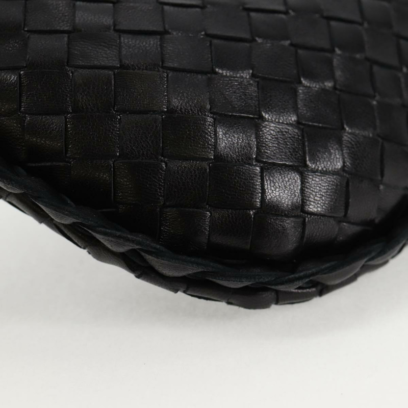【日本直送】BOTTEGA VENETA INTRECCIATO 迷你流浪漢手提包皮革黑金正品 am8217M-14