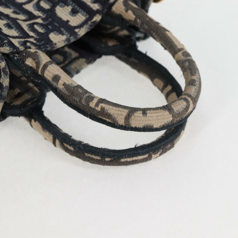 【日本直送】Christian Dior Trotter 帆布豎款 Book Tote 迷你手提包 海軍藍 正品 120170M-6