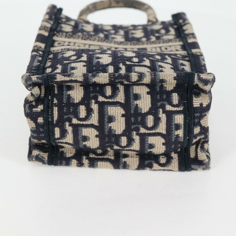 【日本直送】Christian Dior Trotter 帆布豎款 Book Tote 迷你手提包 海軍藍 正品 120170M-8