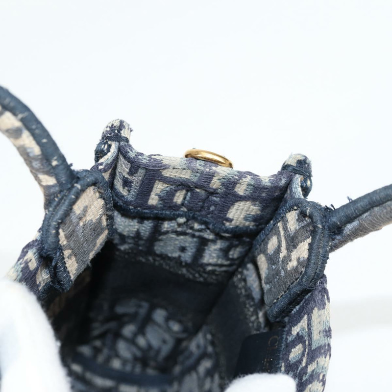 【日本直送】Christian Dior Trotter 帆布豎款 Book Tote 迷你手提包 海軍藍 正品 120170M-17