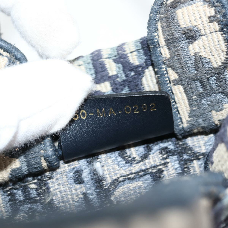 【日本直送】Christian Dior Trotter 帆布豎款 Book Tote 迷你手提包 海軍藍 正品 120170M-19