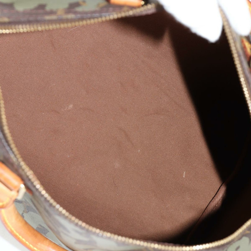 【日本直送】路易威登 Monogram Graffiti Speedy 30 手袋 綠卡其色 M92194 LV Auth MX114SAM-9