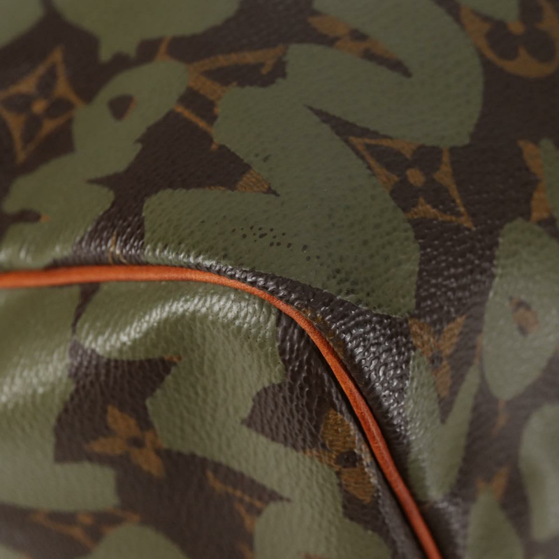 【日本直送】路易威登 Monogram Graffiti Speedy 30 手袋 綠卡其色 M92194 LV Auth MX114SAM-16