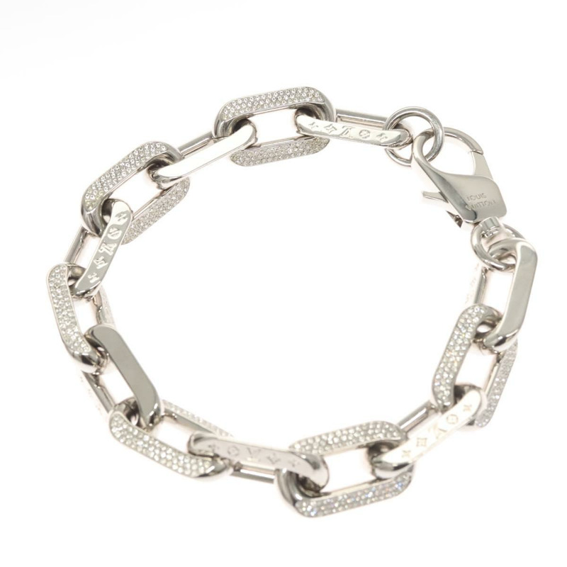 【日本直送】路易威登 Collier LV Edge GM 項鍊，金屬銀色，型號 MP3000，正品編號 116084SAM-8