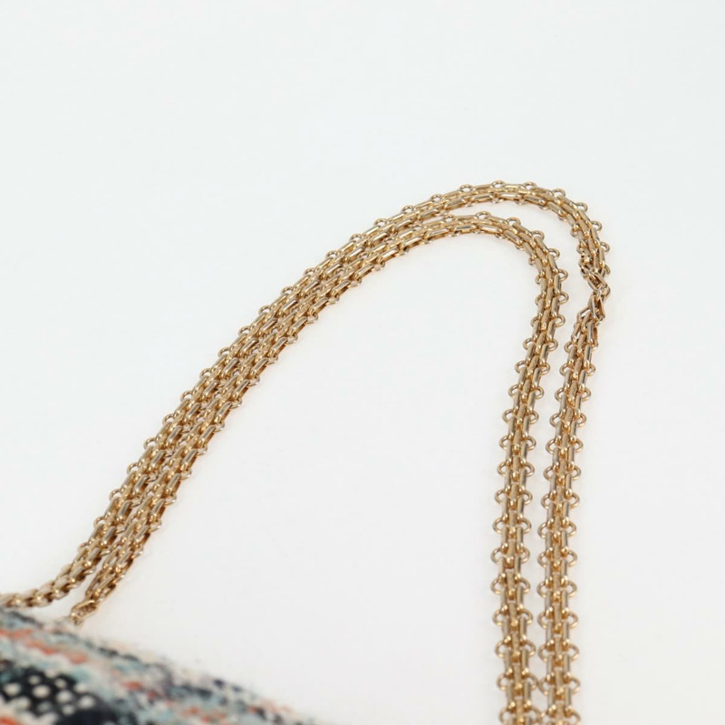 【日本直送】香奈兒 Matelasse 23 鏈條肩背包，斜紋軟呢淺藍色，金色雙C標誌，正品編號 120174SM-13