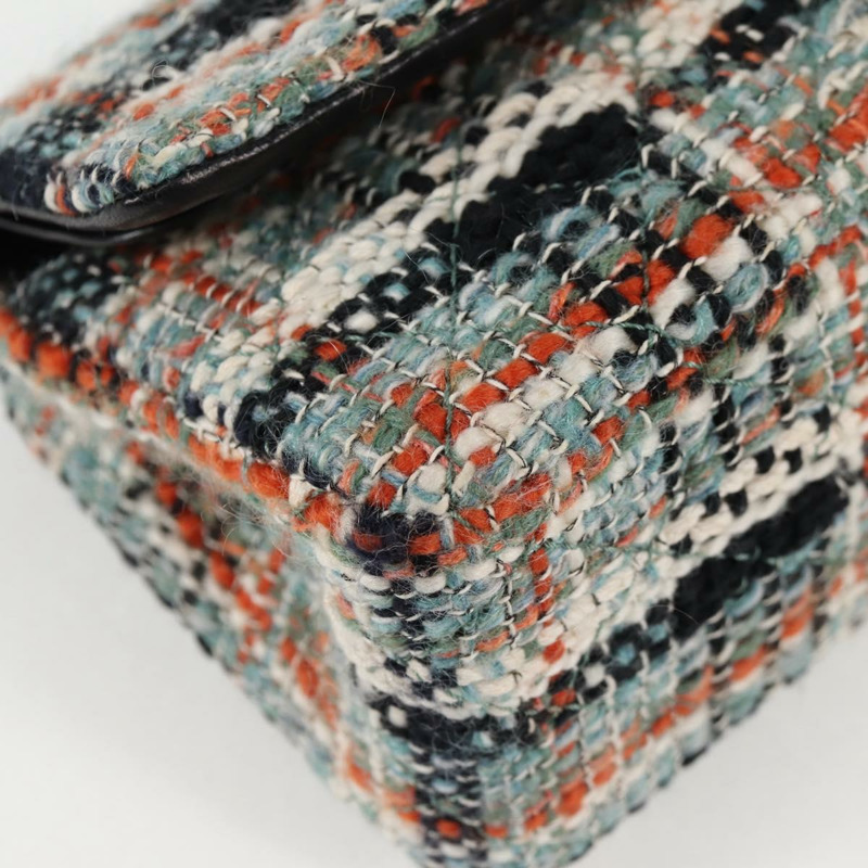 【日本直送】香奈兒 Matelasse 23 鏈條肩背包，斜紋軟呢淺藍色，金色雙C標誌，正品編號 120174SM-15