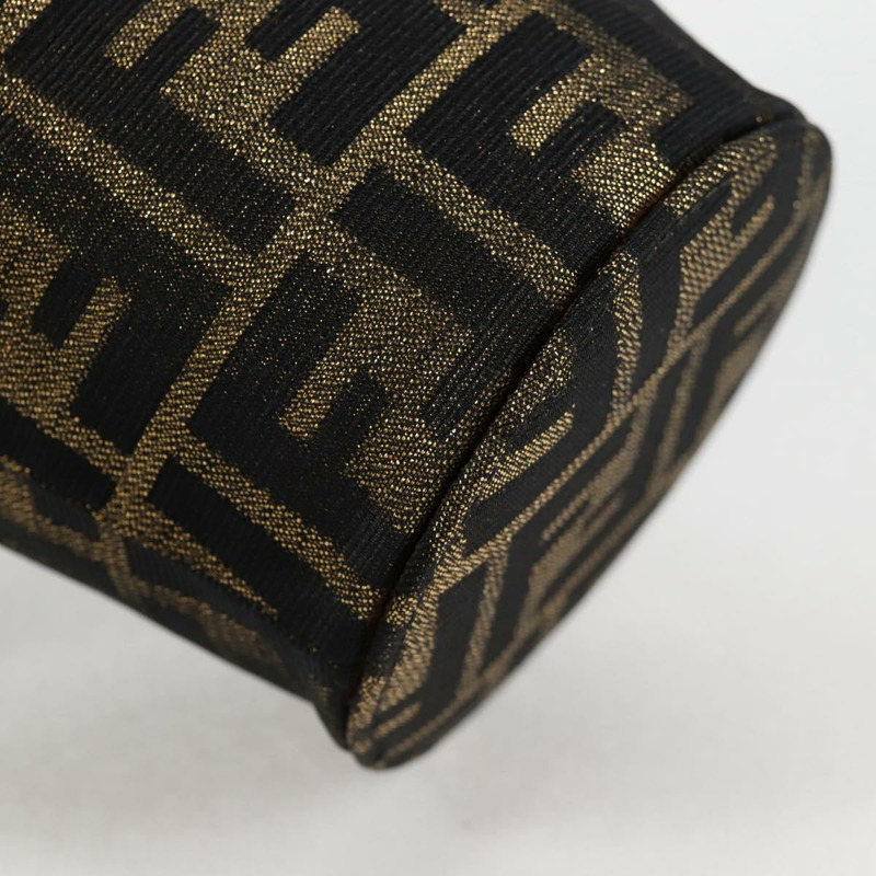 【日本直送】FENDI Zucca帆布單肩包 黑色棕色 正品 120527M-8