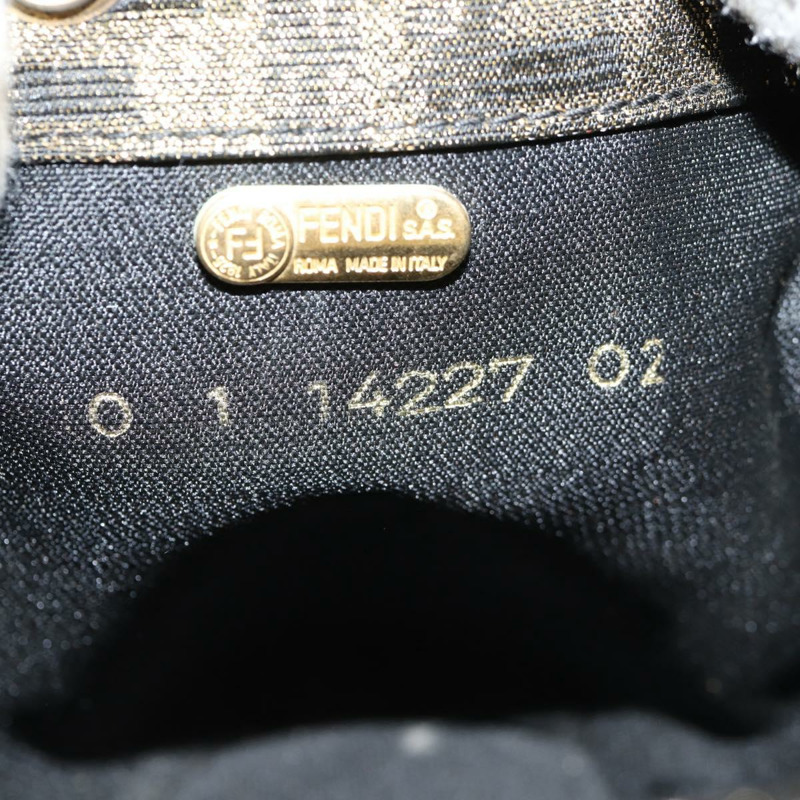 【日本直送】FENDI Zucca帆布單肩包 黑色棕色 正品 120527M-10