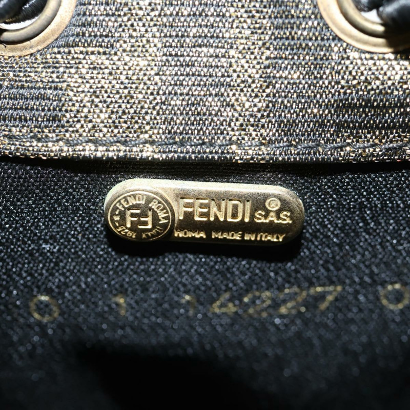 【日本直送】FENDI Zucca帆布單肩包 黑色棕色 正品 120527M-18