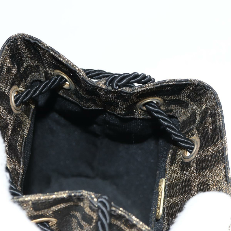 【日本直送】FENDI Zucca帆布單肩包 黑色棕色 正品 120527M-19