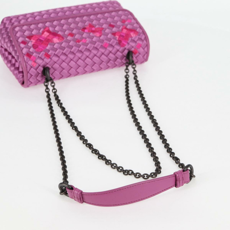 【日本直送】BOTTEGAVENETA INTRECCIATO 鏈條單肩包 皮革 紫色 正品 116278SAM-6