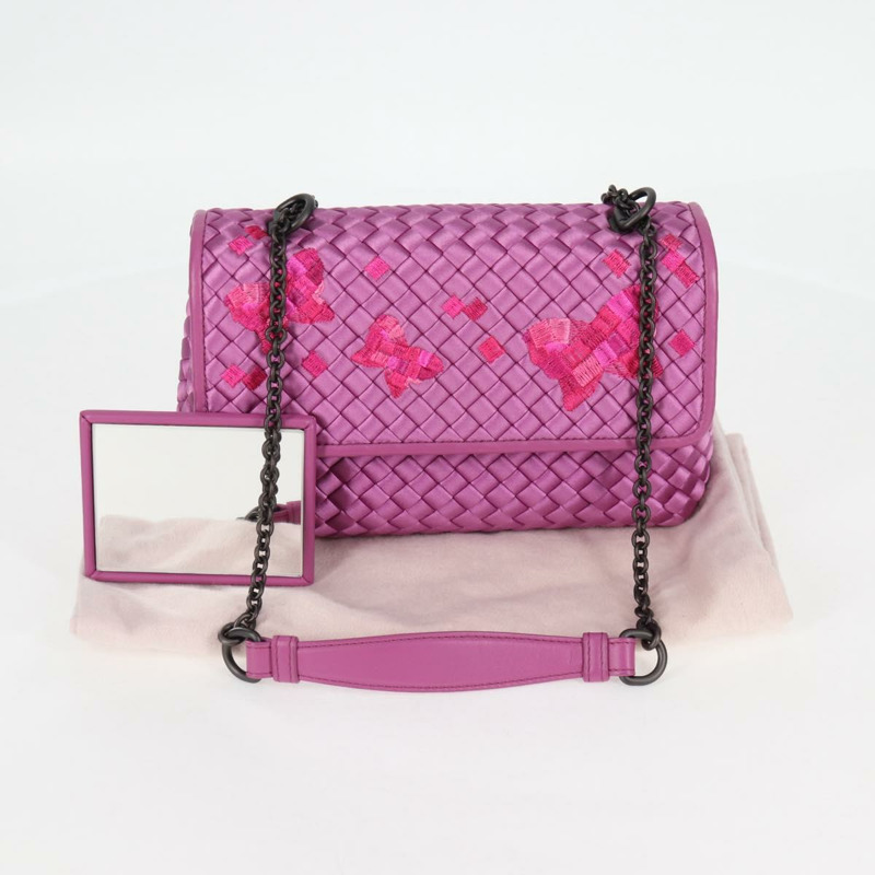 【日本直送】BOTTEGAVENETA INTRECCIATO 鏈條單肩包 皮革 紫色 正品 116278SAM-11