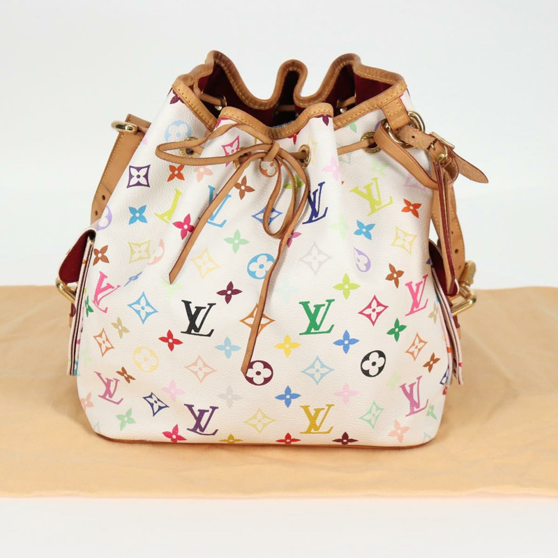 【日本直送】路易威登 Monogram Multicolor Petit Noe 白手袋 M42229 LV 正品 121428M-11