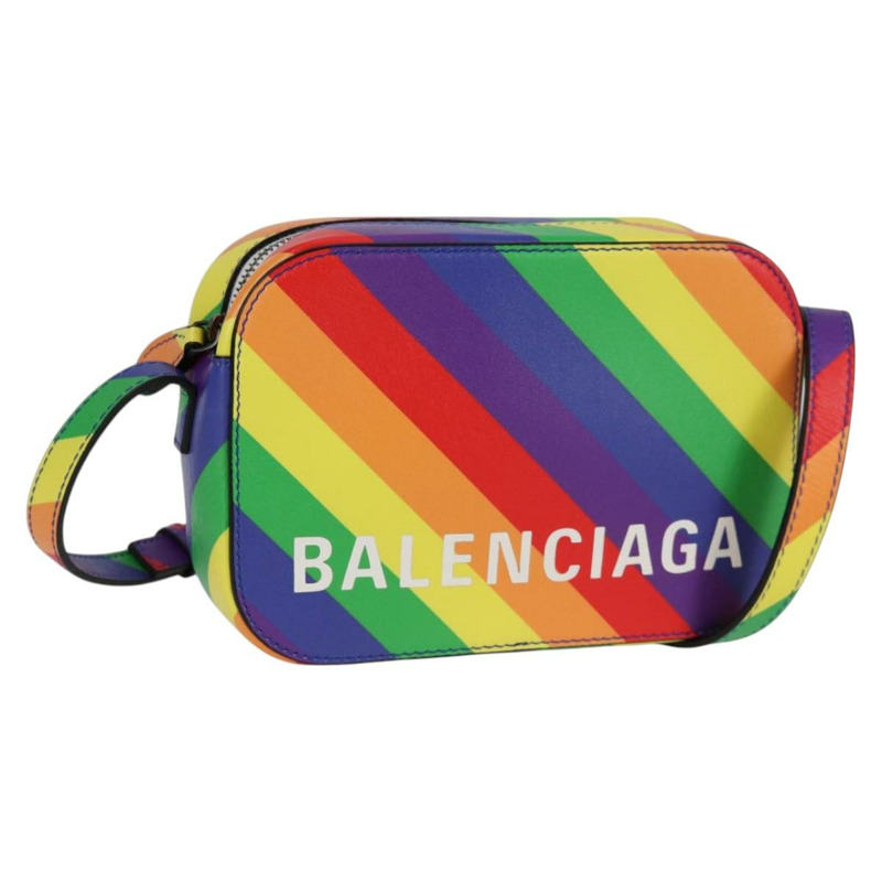 【日本直送】BALENCIAGA XS 相機包 單肩包 皮革 彩虹色 558171 正品 120939SAM-0