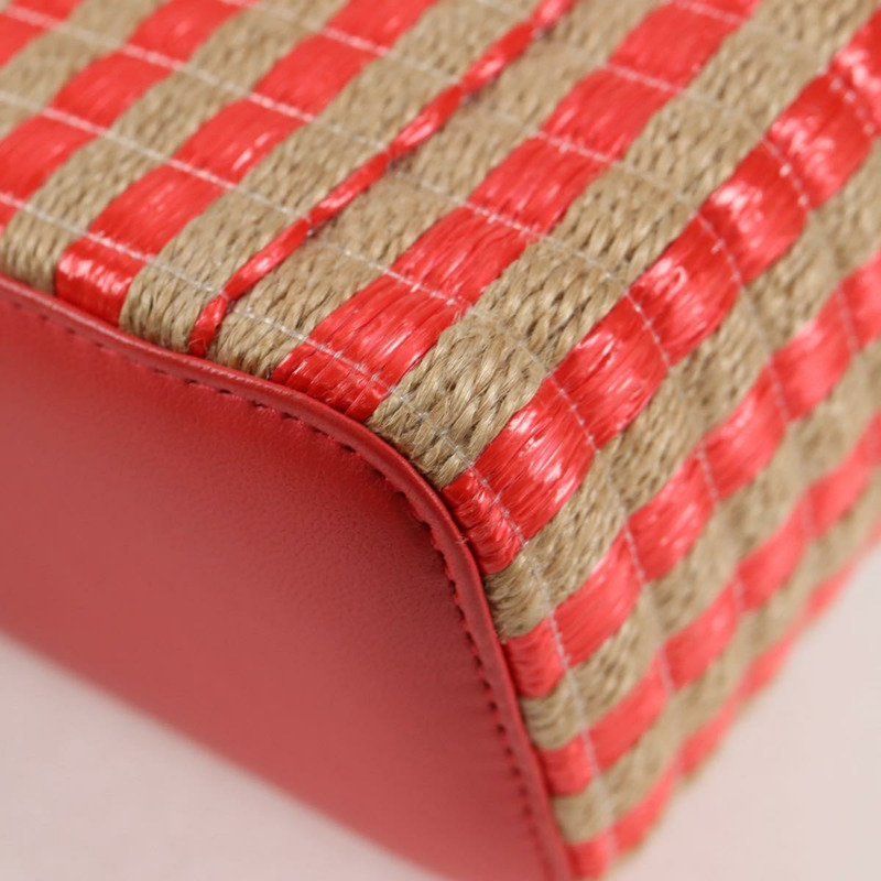 【日本直送】香奈兒 (CHANEL) 鏈條肩背包 草編 米色 金色 CC 標誌 正品 120168SAM-18