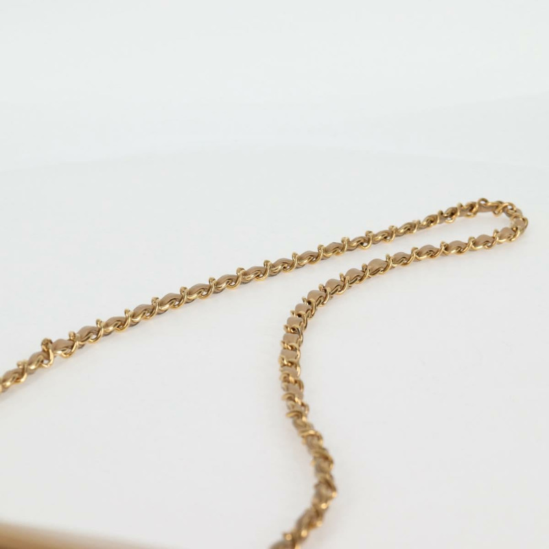 【日本直送】香奈兒 (CHANEL) 絎縫鏈條單肩包，羊皮，米色，金色 CC 標誌，正品 kk467V-14