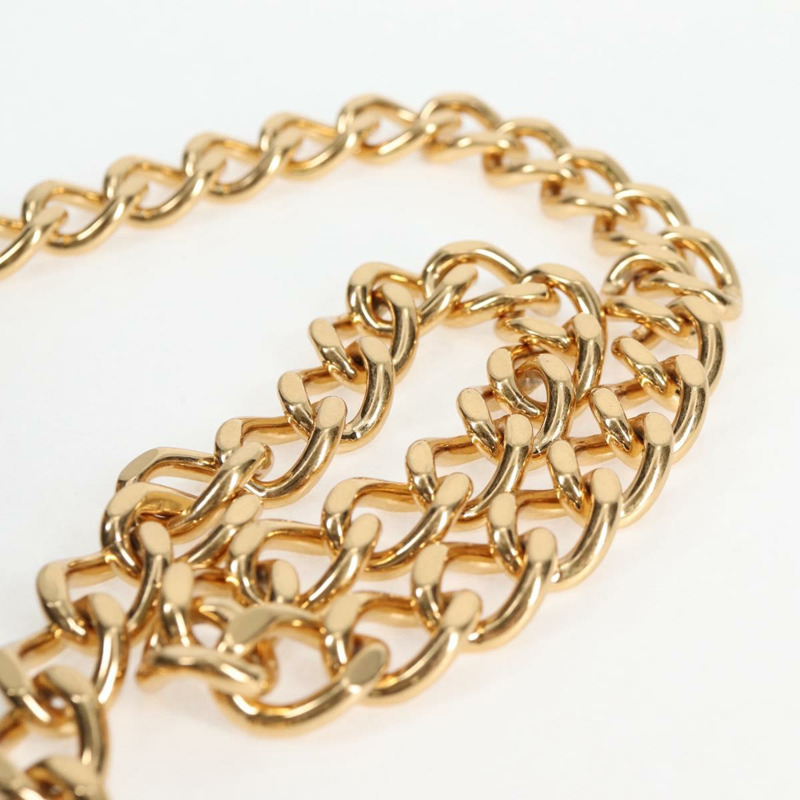 【日本直送】CELINE 鏈條單背包，黑色皮革，金色，正品，貨號 nb466SM-7