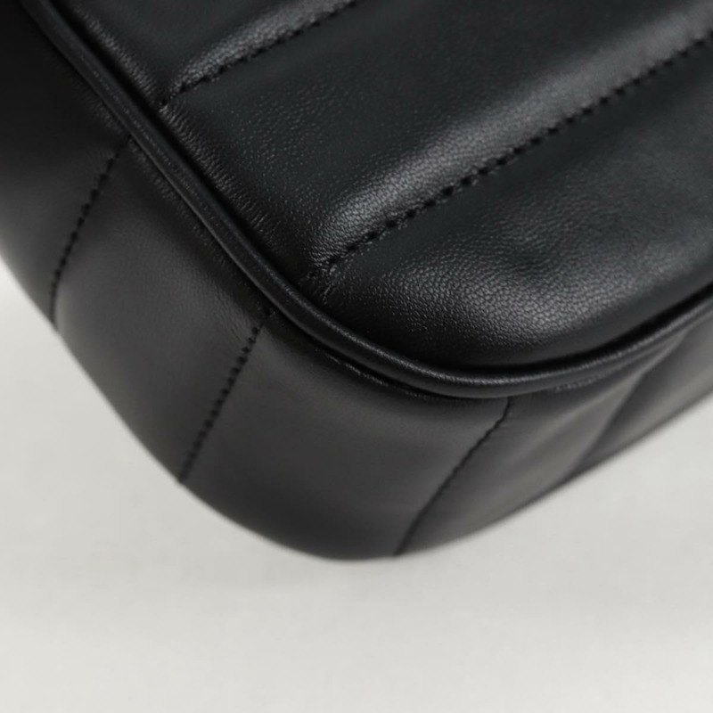 【日本直送】CELINE 鏈條單背包，黑色皮革，金色，正品，貨號 nb466SM-16