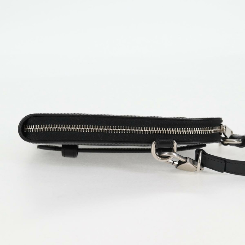 【日本直送】GUCCI GG Supreme 手機支架單肩包 PVC 黑銀 724357 正品 sw385M-3