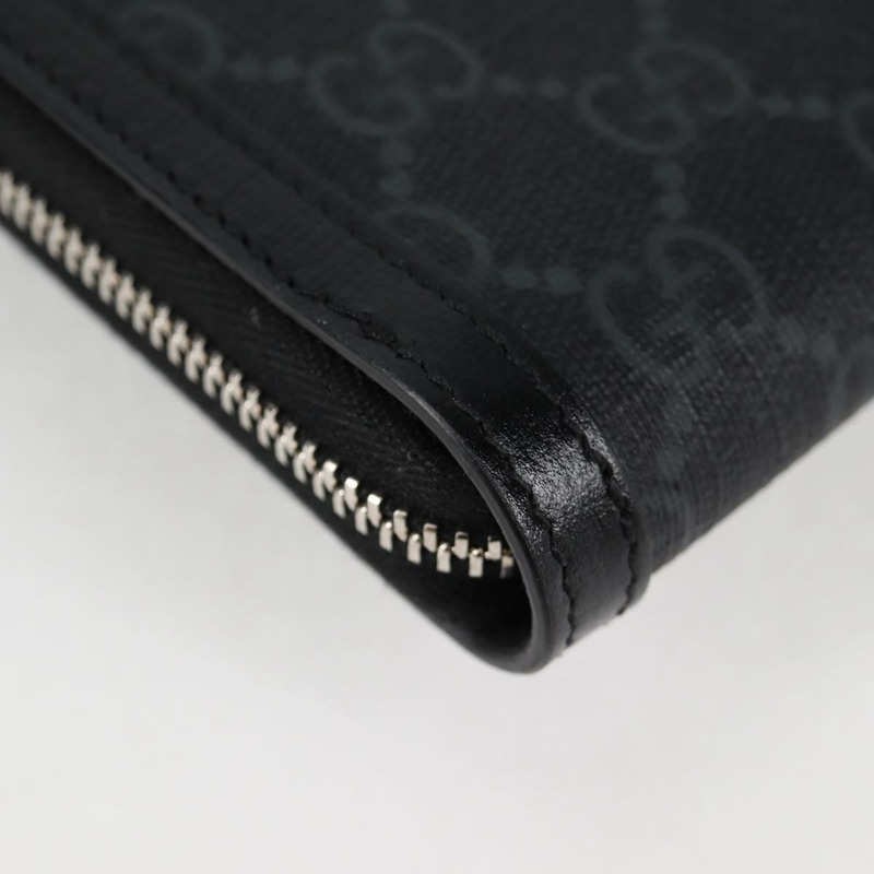 【日本直送】GUCCI GG Supreme 手機支架單肩包 PVC 黑銀 724357 正品 sw385M-16