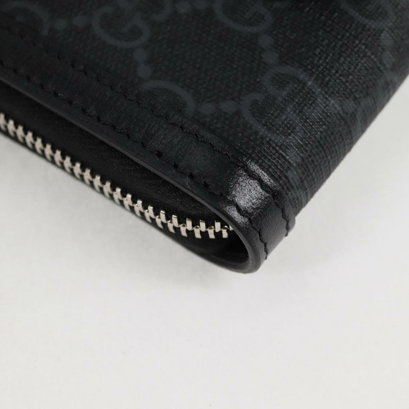 【日本直送】GUCCI GG Supreme 手機支架單肩包 PVC 黑銀 724357 正品 sw385M-18