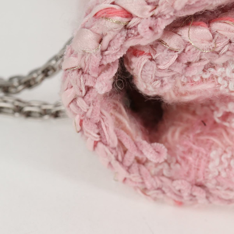 【日本直送】香奈兒 (CHANEL) 鏈條絎縫 23 2.55 肩背包 斜紋軟呢 粉紅色 CC 正品 121623SM-3