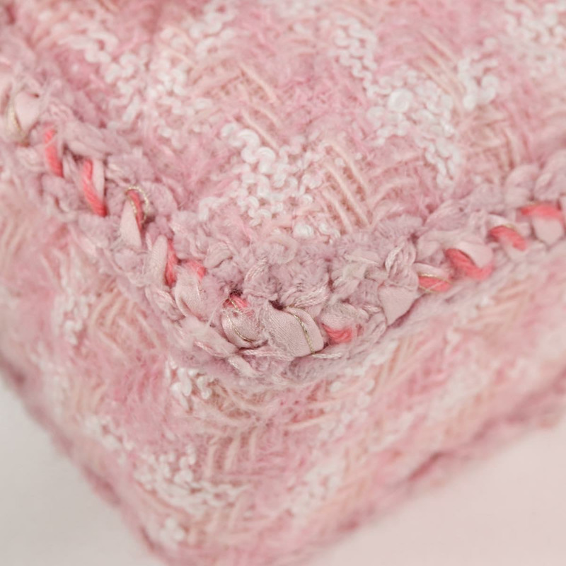【日本直送】香奈兒 (CHANEL) 鏈條絎縫 23 2.55 肩背包 斜紋軟呢 粉紅色 CC 正品 121623SM-18