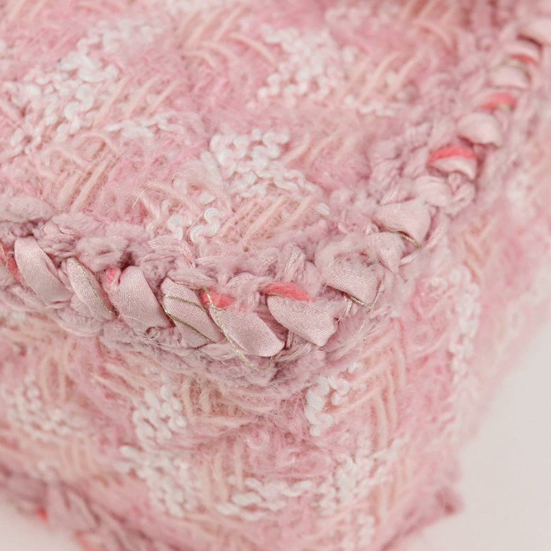 【日本直送】香奈兒 (CHANEL) 鏈條絎縫 23 2.55 肩背包 斜紋軟呢 粉紅色 CC 正品 121623SM-19