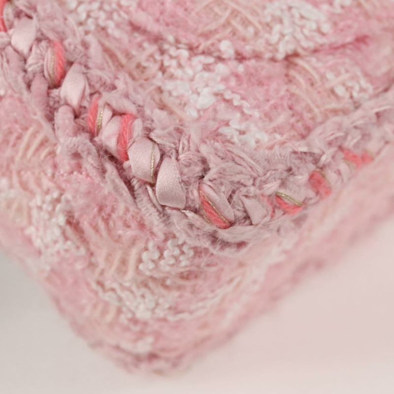 【日本直送】香奈兒 (CHANEL) 鏈條絎縫 23 2.55 肩背包 斜紋軟呢 粉紅色 CC 正品 121623SM-20
