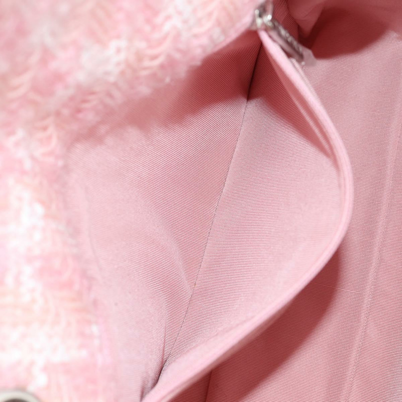 【日本直送】香奈兒 (CHANEL) 鏈條絎縫 23 2.55 肩背包 斜紋軟呢 粉紅色 CC 正品 121623SM-31