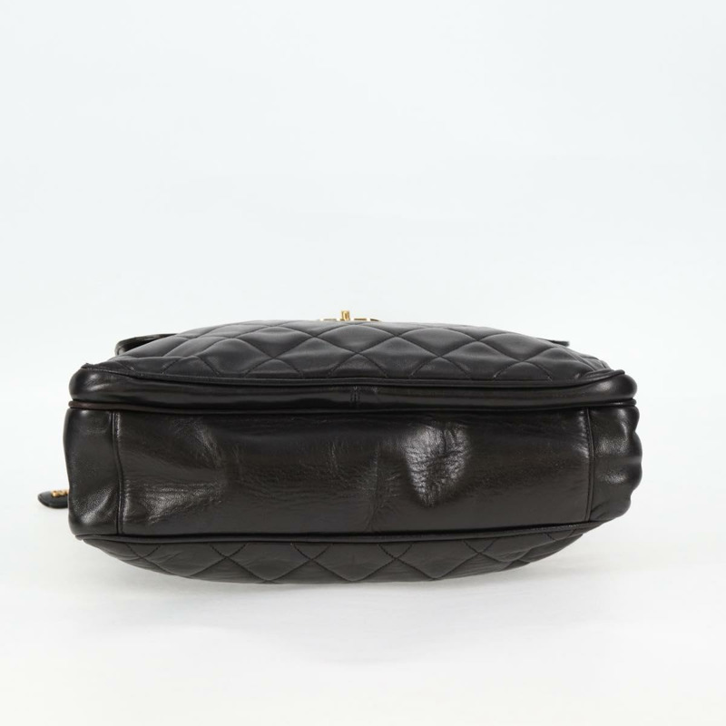 【日本直送】香奈兒 (CHANEL) 絎縫托特包，羊皮材質，黑色，金色雙C標誌，正品編號 bs25490V-4