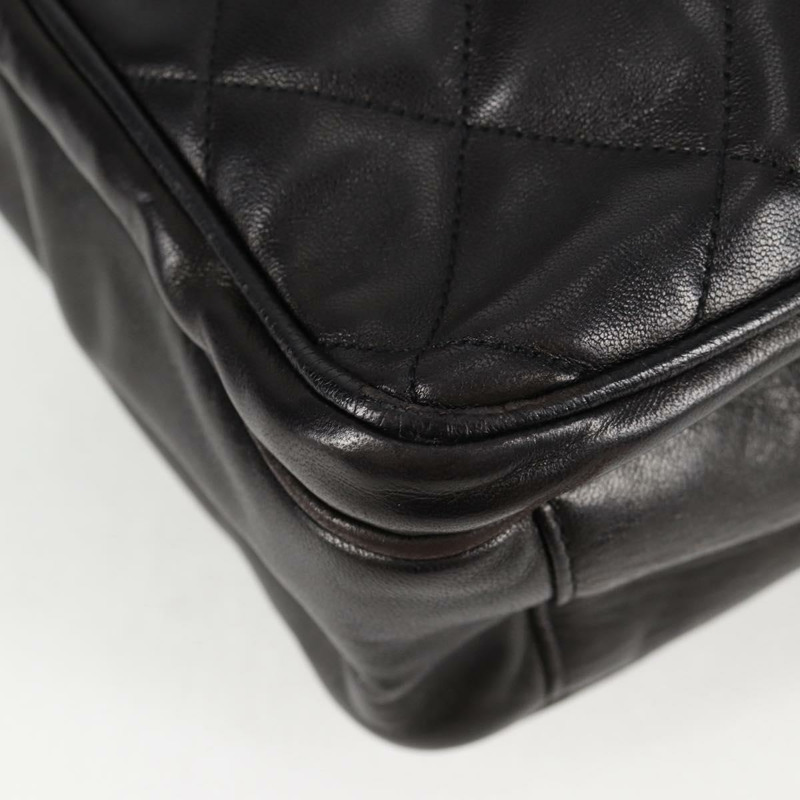 【日本直送】香奈兒 (CHANEL) 絎縫托特包，羊皮材質，黑色，金色雙C標誌，正品編號 bs25490V-13