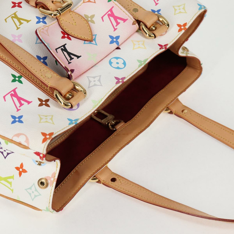 【日本直送】路易威登 Monogram Multicolor Aurelia MM 手提包 白色 M40094 正品 122956M-13