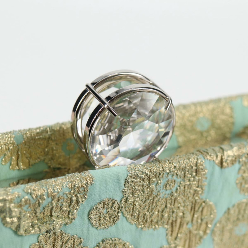 【日本直送】Miu Miu 鏈條單肩包 棉質 淺藍色 銀色 正品 118561SAM-8