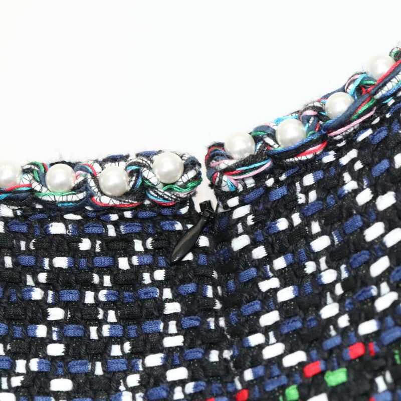 【日本直送】香奈兒 (CHANEL) 海軍藍斜紋軟呢連身衣 CC Auth BA2161M-6